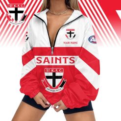 St Kilda Saints Custom Name New Style V-Neck Zipper Jacket