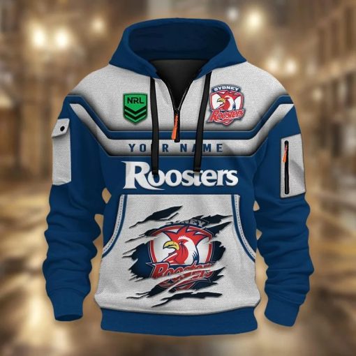 Sydney Roosters Custom Name Sporty Style Dynamic Hoodie