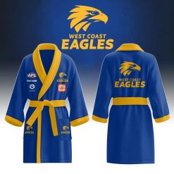 West Coast Eagles Custom Name New Edition Fleece Bathrobe