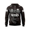 NRL Newcastle Knights Custom Name Number Black Training Jersey Pullover Hoodie