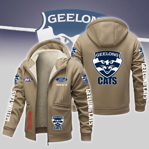 Geelong Cats Custom Name New Version Zipper Jacket