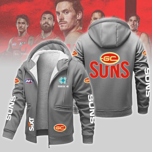 Gold Coast Suns Custom Name New Version Zipper Jacket