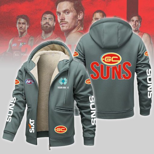 Gold Coast Suns Custom Name New Version Zipper Jacket