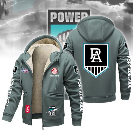 Port Adelaide Power Custom Name New Version Zipper Jacket
