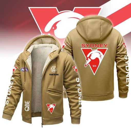 Sydney Swans Custom Name New Version Zipper Jacket