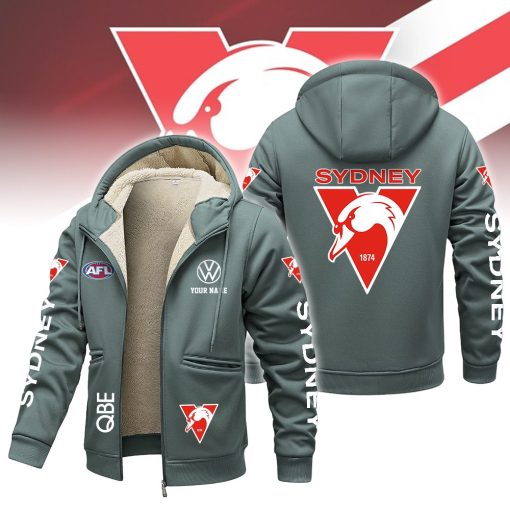 Sydney Swans Custom Name New Version Zipper Jacket