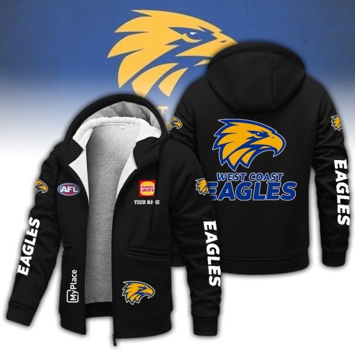 West Coast Eagles Custom Name New Version Zipper Jacket