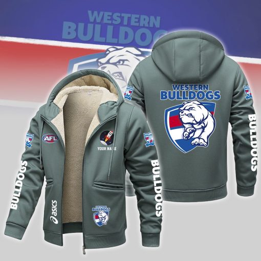 Western Bulldogs Custom Name New Version Zipper Jacket