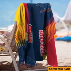AFL Adelaide Crows Custom Name Gift For Fans Beach Towel