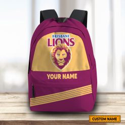 AFL Brisbane Lions Custom Name Gift For Fans Backpack