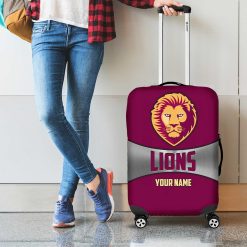 AFL Brisbane Lions Custom Name Gift For Fans Luggage Cover