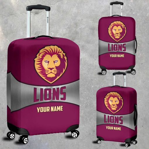 AFL Brisbane Lions Custom Name Gift For Fans Luggage Cover