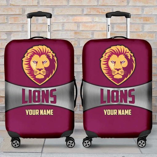 AFL Brisbane Lions Custom Name Gift For Fans Luggage Cover