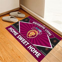AFL Brisbane Lions Custom Name New Edition Rubber Doormat