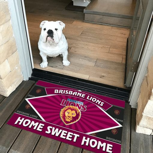AFL Brisbane Lions Custom Name New Edition Rubber Doormat
