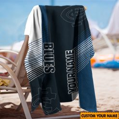 AFL Carlton Blues Custom Name Gift For Fans Beach Towel