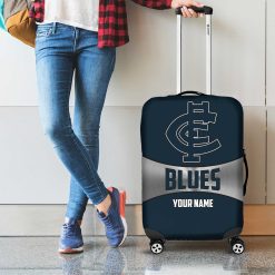 AFL Carlton Blues Custom Name Gift For Fans Luggage Cover