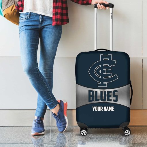 AFL Carlton Blues Custom Name Gift For Fans Luggage Cover