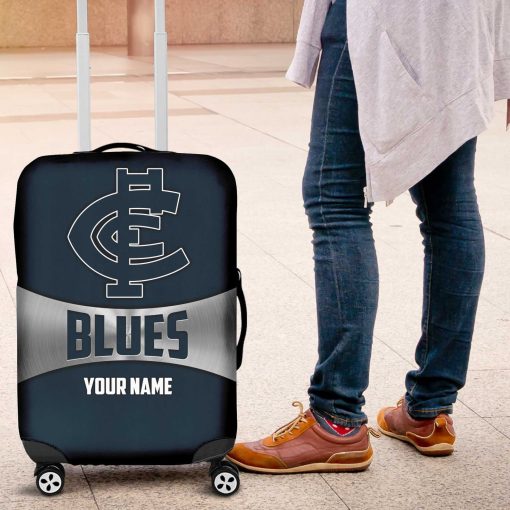 AFL Carlton Blues Custom Name Gift For Fans Luggage Cover