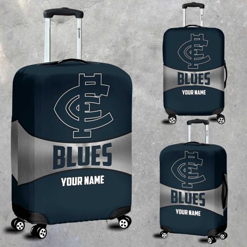 AFL Carlton Blues Custom Name Gift For Fans Luggage Cover