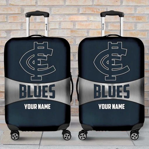 AFL Carlton Blues Custom Name Gift For Fans Luggage Cover