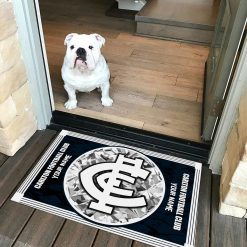 AFL Carlton Blues Custom Name Limited Edition Rubber Doormat