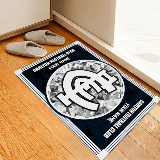 AFL Carlton Blues Custom Name Limited Edition Rubber Doormat