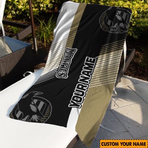 AFL Collingwood Magpies Custom Name Gift For Fans Beach Towel