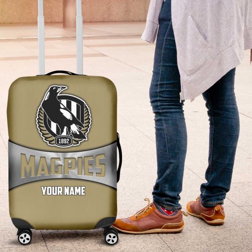 AFL Collingwood Magpies Custom Name Gift For Fans Luggage Cover