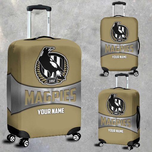 AFL Collingwood Magpies Custom Name Gift For Fans Luggage Cover
