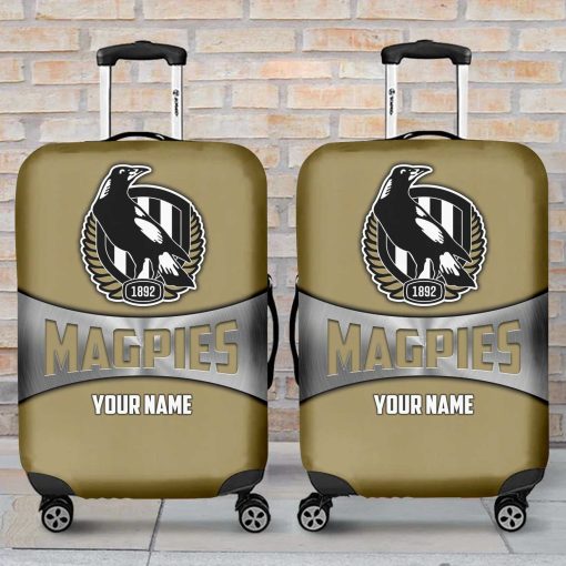 AFL Collingwood Magpies Custom Name Gift For Fans Luggage Cover