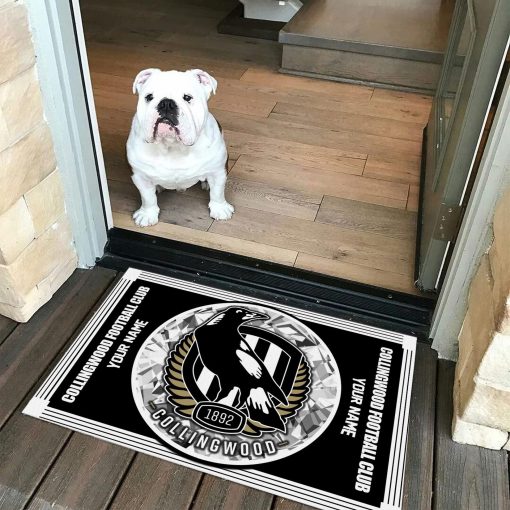 AFL Collingwood Magpies Custom Name Limited Edition Rubber Doormat