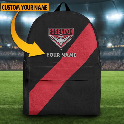 AFL Essendon Bombers Custom Name 2023 Home Jersey Backpack