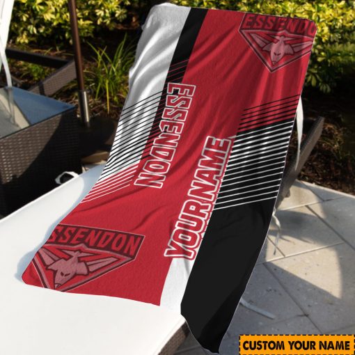 AFL Essendon Bombers Custom Name Gift For Fans Beach Towel