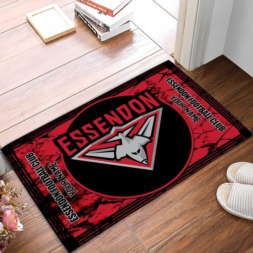 AFL Essendon Bombers Custom Name Limited Edition Rubber Doormat