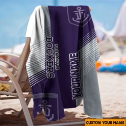 AFL Fremantle Dockers Custom Name Gift For Fans Beach Towel
