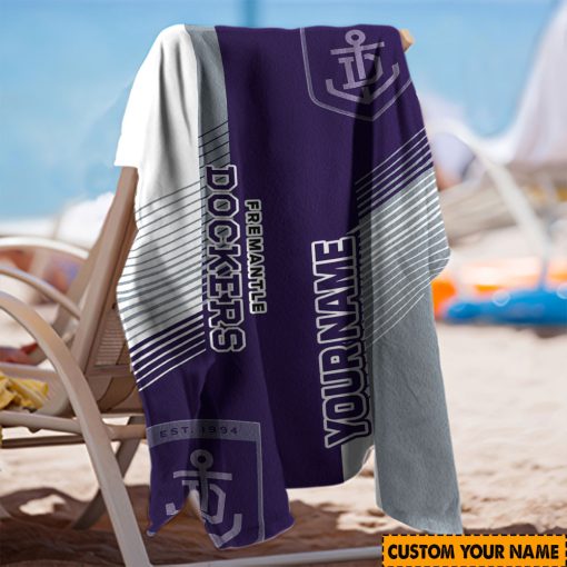 AFL Fremantle Dockers Custom Name Gift For Fans Beach Towel