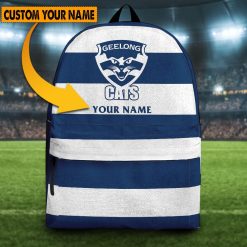 AFL Geelong Cats Custom Name 2023 Home Jersey Backpack