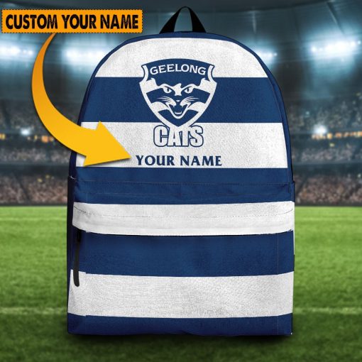 AFL Geelong Cats Custom Name 2023 Home Jersey Backpack