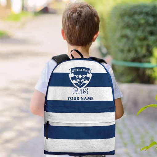 AFL Geelong Cats Custom Name 2023 Home Jersey Backpack