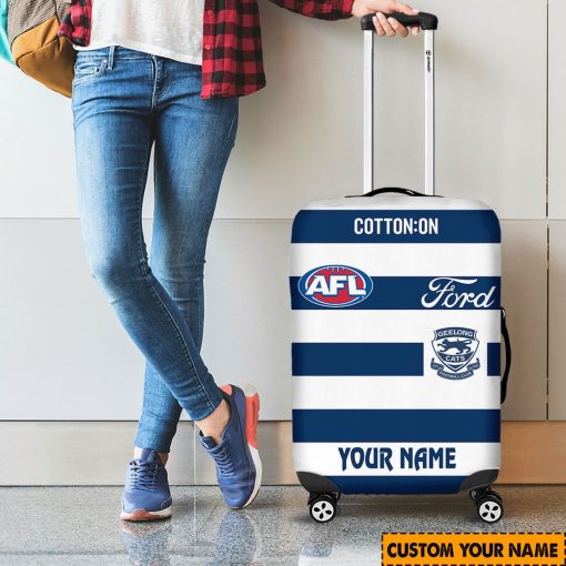AFL Geelong Cats Custom Name 2024 Home Jersey Luggage Cover