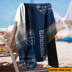 AFL Geelong Cats Custom Name Gift For Fans Beach Towel