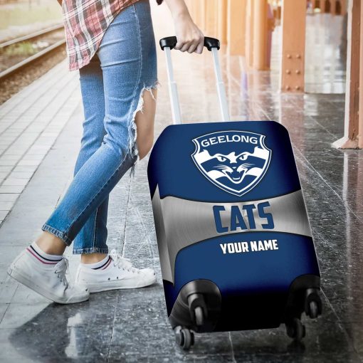 AFL Geelong Cats Custom Name Gift For Fans Luggage Cover