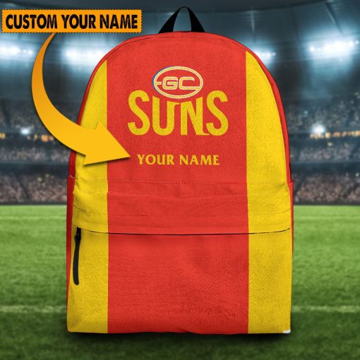 AFL Gold Coast Suns Custom Name 2023 Home Jersey Backpack