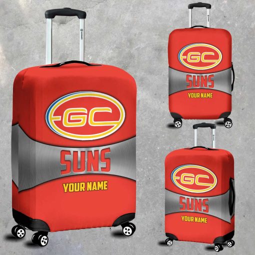 AFL Gold Coast Suns Custom Name Gift For Fans Luggage Cover