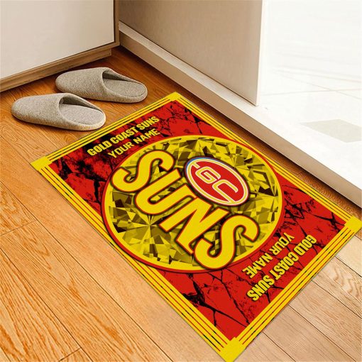 AFL Gold Coast Suns Custom Name Limited Edition Rubber Doormat