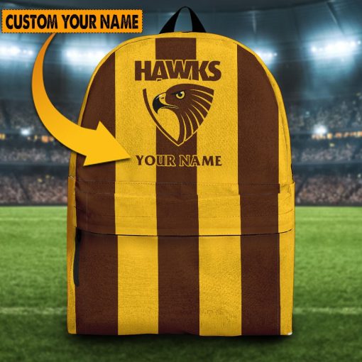 AFL Hawthorn Hawks Custom Name 2023 Home Jersey Backpack