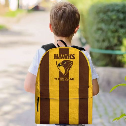 AFL Hawthorn Hawks Custom Name 2023 Home Jersey Backpack