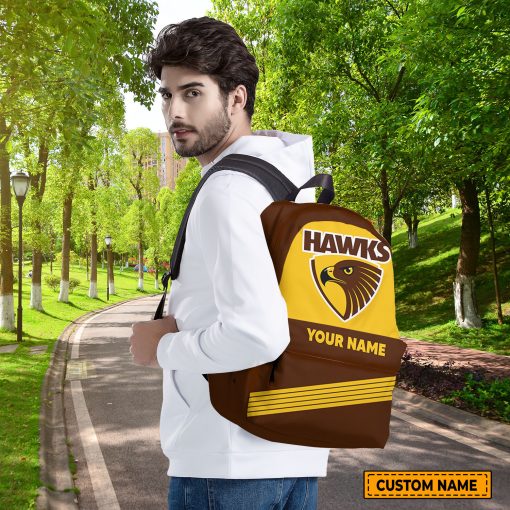 AFL Hawthorn Hawks Custom Name Gift For Fans Backpack