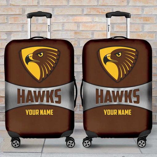 AFL Hawthorn Hawks Custom Name Gift For Fans Luggage Cover